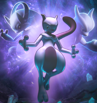 Pokémon Mewtwo com as formas X e Y